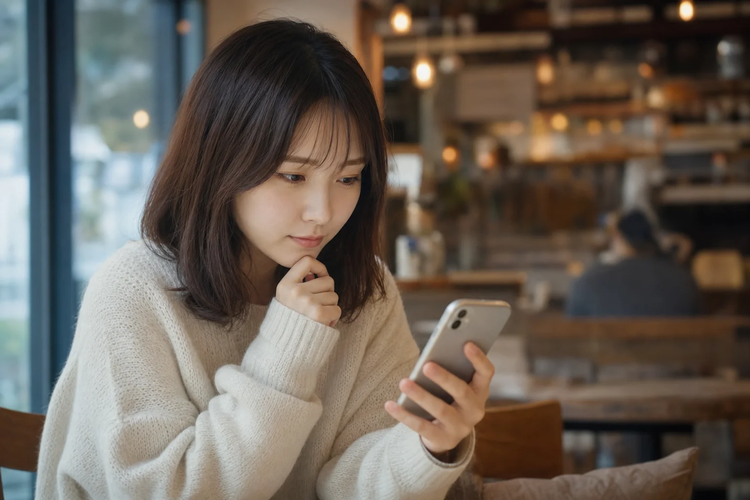 スマホでお店の口コミと返信を読み比べる見込み客